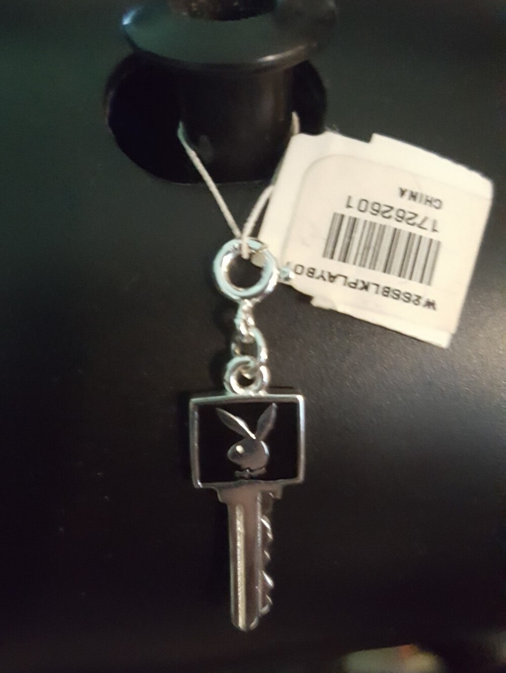PLAYBOY Sterling Silver Bunny Key Charm